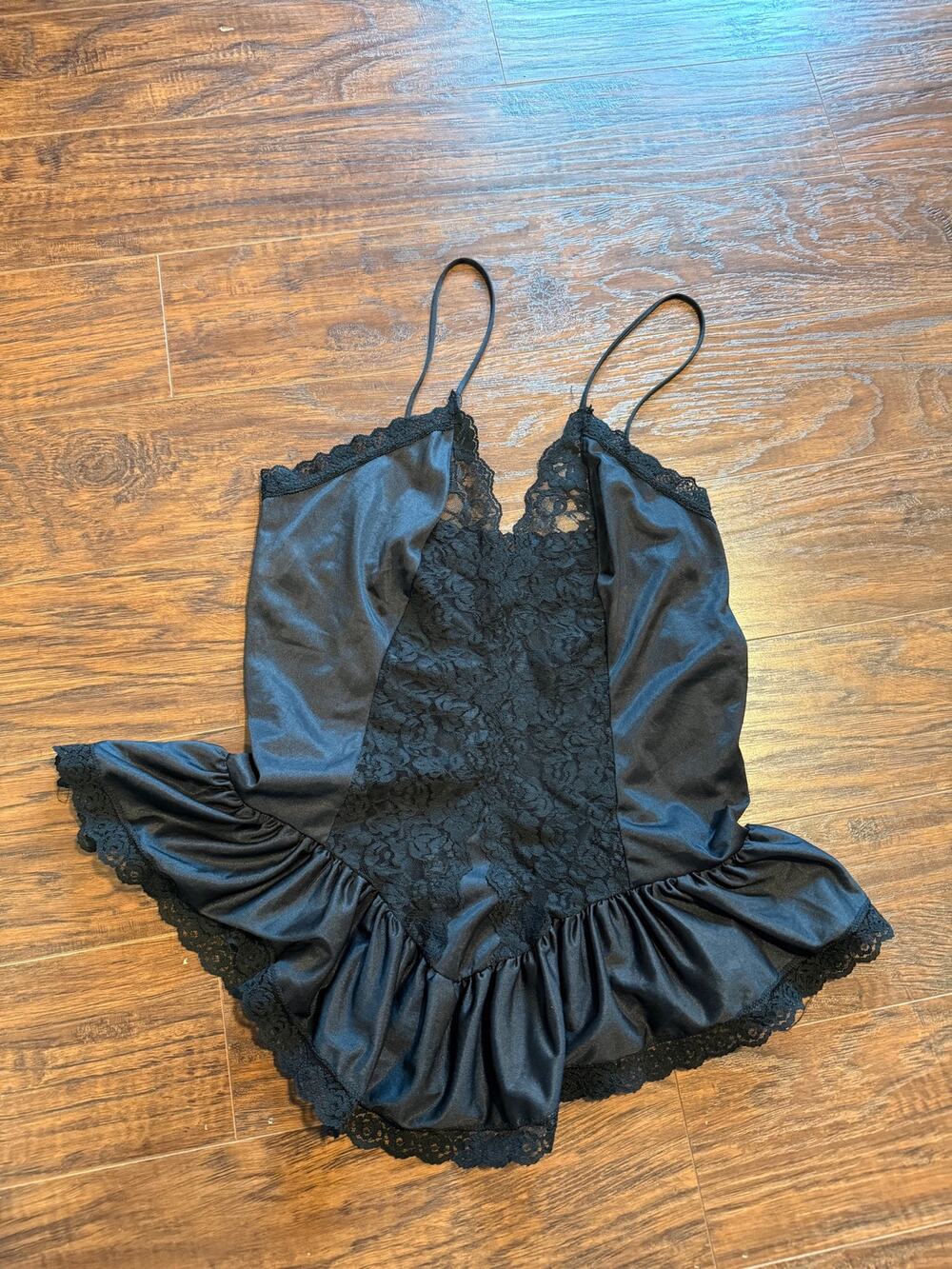Vintage 1970s Glencraft Union Made Lingerie Top Teddie - Size L (SG55)